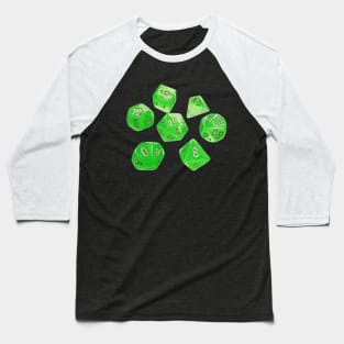 Acid green dice Baseball T-Shirt